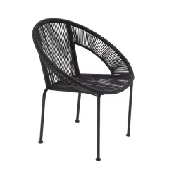 Black Metal Contemporary Outdoor Chair -Home Sale Store D359352S 3