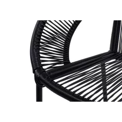 Black Metal Contemporary Outdoor Chair -Home Sale Store D359352S 4