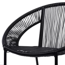 Black Metal Contemporary Outdoor Chair -Home Sale Store D359352S 5