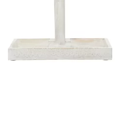 12" White Mango Wood Natural Jewelry Stand -Home Sale Store D365396S 6