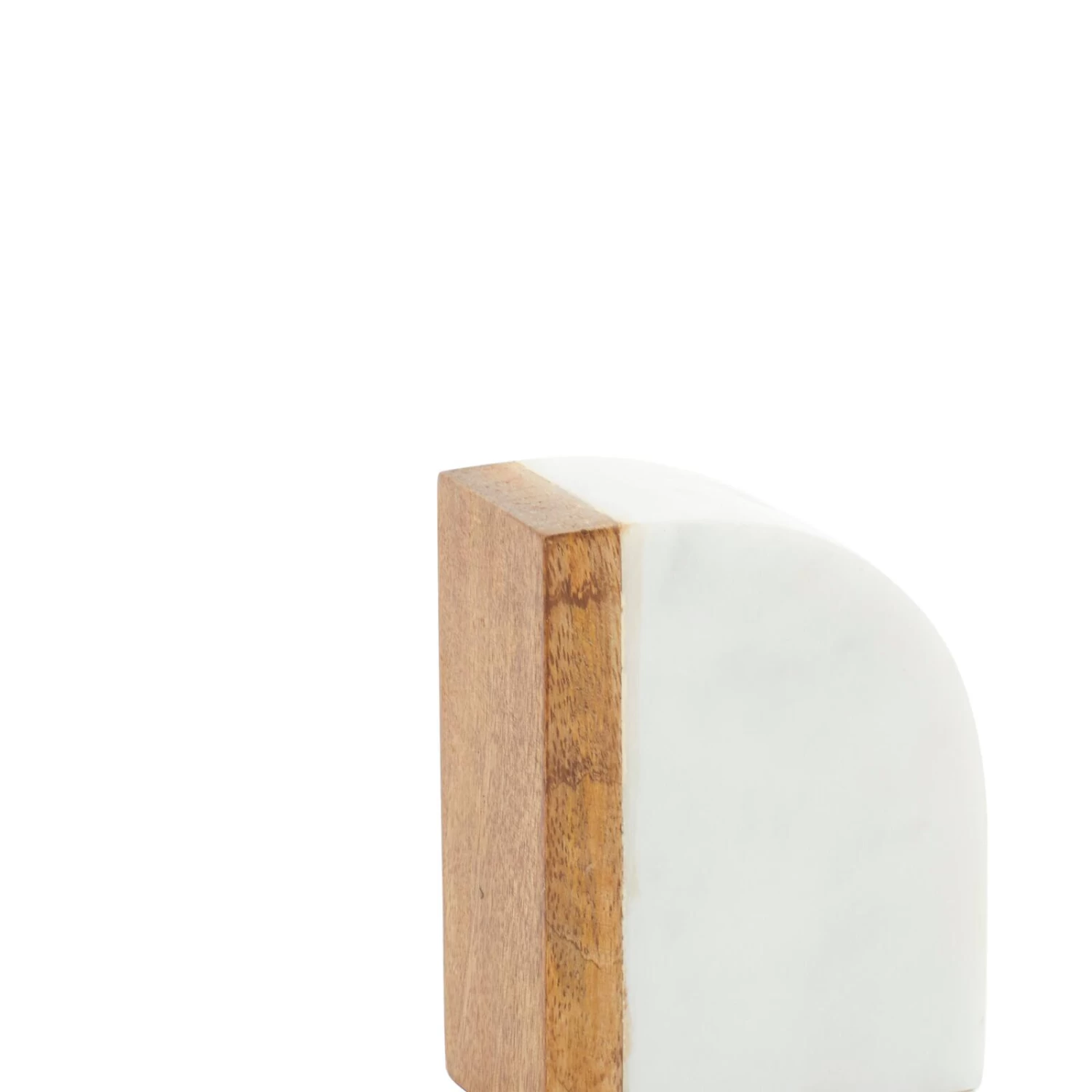 5" White Marble Modern Bookends, 2ct. 4 5" White Marble Modern Bookends, 2ct. - Image 4