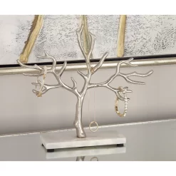 CosmoLiving By Cosmopolitan 10" Silver Tree Jewelry Stand -Home Sale Store D365552S 6
