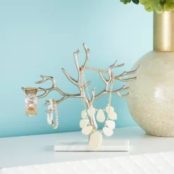 CosmoLiving By Cosmopolitan 10" Silver Tree Jewelry Stand -Home Sale Store D365552S 7