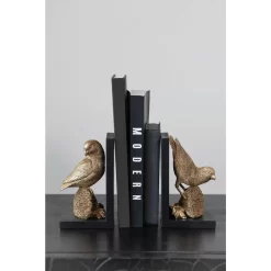 Gold Parrot Bookends Set -Home Sale Store D493421S 3