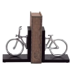 7" Silver Aluminum Vintage Bicycle Bookends
