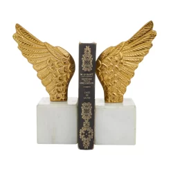 10" Angel Wing Aluminum Bookend Set -Home Sale Store D511350S 1