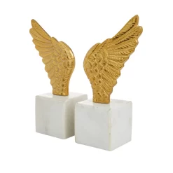 10" Angel Wing Aluminum Bookend Set -Home Sale Store D511350S 2