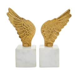 10" Angel Wing Aluminum Bookend Set -Home Sale Store D511350S 5