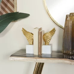 10" Angel Wing Aluminum Bookend Set -Home Sale Store D511350S 7