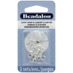 Beadalon® Loop Crimp & Lobster Clasp Set