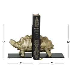 CosmoLiving By Cosmopolitan Brass Polystone Coastal Bookends, 6" X 5" X 4" -Home Sale Store D615231S 6