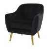 Black Contemporary Accent Chair, 30" X 28" X 32"