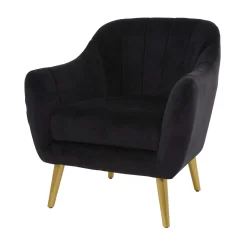 Black Contemporary Accent Chair, 30" X 28" X 32"