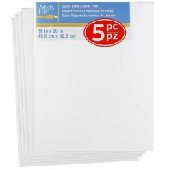 4 Packs: 5 Ct. (20 Total) 16" X 20" Super Value Canvas By Artist's Loft® -Home Sale Store MP131611 3