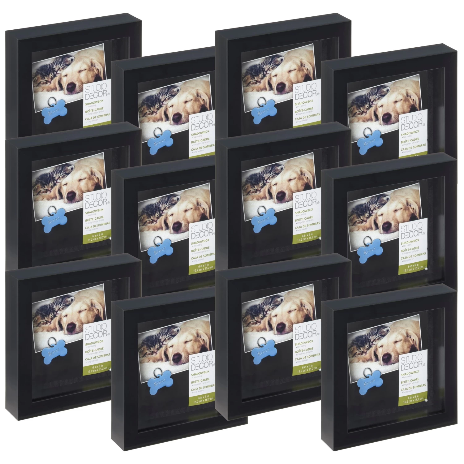 12 Pack: Black 6" X 6" Shadow Box By Studio Décor® 1 12 Pack: Black 6" X 6" Shadow Box By Studio Décor®