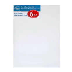 4 Packs: 6 Ct. (24 Total) 12" X 16" Super Value Canvas By Artist's Loft® Necessities™ -Home Sale Store MP276631 1