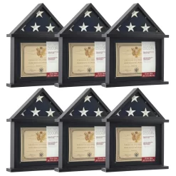 6 Pack: Flag & Certificate Display Case By Studio Décor®