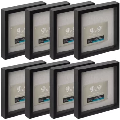 8 Pack: Black Belmont 9" X 9" Shadowbox By Studio Décor®