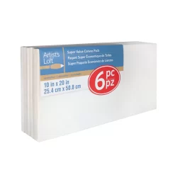 4 Packs: 6 Ct. (24 Total) 10" X 20" Super Value Canvas Pack By Artist's Loft® Necessities™ -Home Sale Store MP473166 1