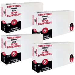 4 Packs: 6 Ct. (24 Total) 10" X 20" Super Value Canvas Pack By Artist's Loft® Necessities™
