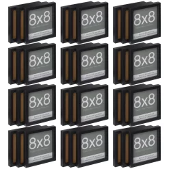 12 Pack: 3 Ct. (36 Total) Black 8" X 8" Display Cases, Fundamentals By Studio Décor®