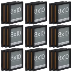 9 Packs: 3 Ct. (27 Total) Black Fundamentals 8" X 10" Display Case By Studio Décor®