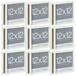 9 Packs: 2 Ct. (18 Total) White Fundamentals 12" X 12" Display Box By Studio Décor®